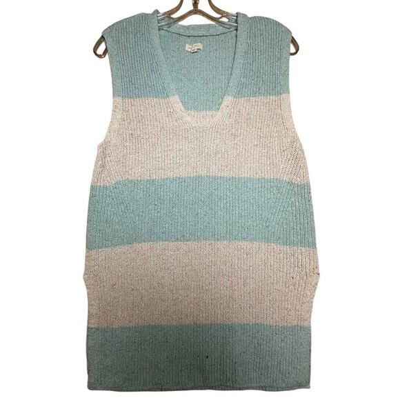 Anthropologie Pilcro Women’s Striped Longline Sweater Vest Sz. M Beach Coastal - Picture 2 of 16